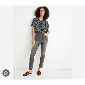 Madewell Stovepipe High Waist Gray Jeans Womens Size 28